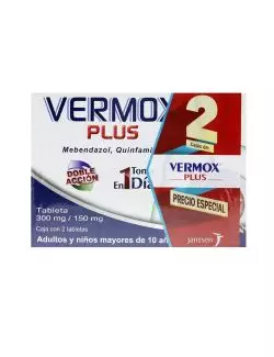 Vermox Plus Tabl 4X2 300Mg X 4 (/150)