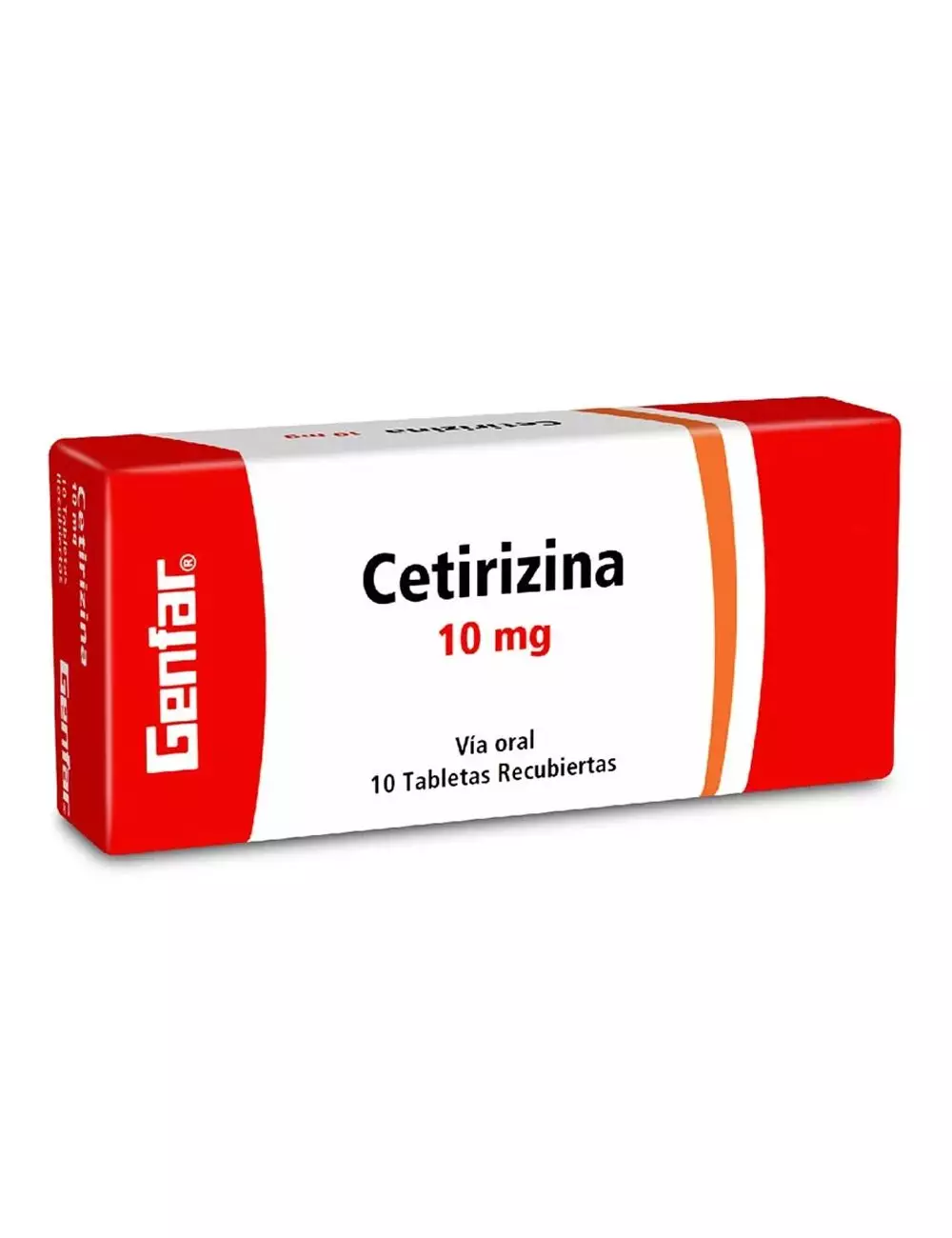 Cetirizina 10 mg - 10 tabletas recubiertas| Genfar