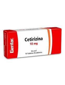 Cetirizina 10 mg - 10 tabletas recubiertas| Genfar