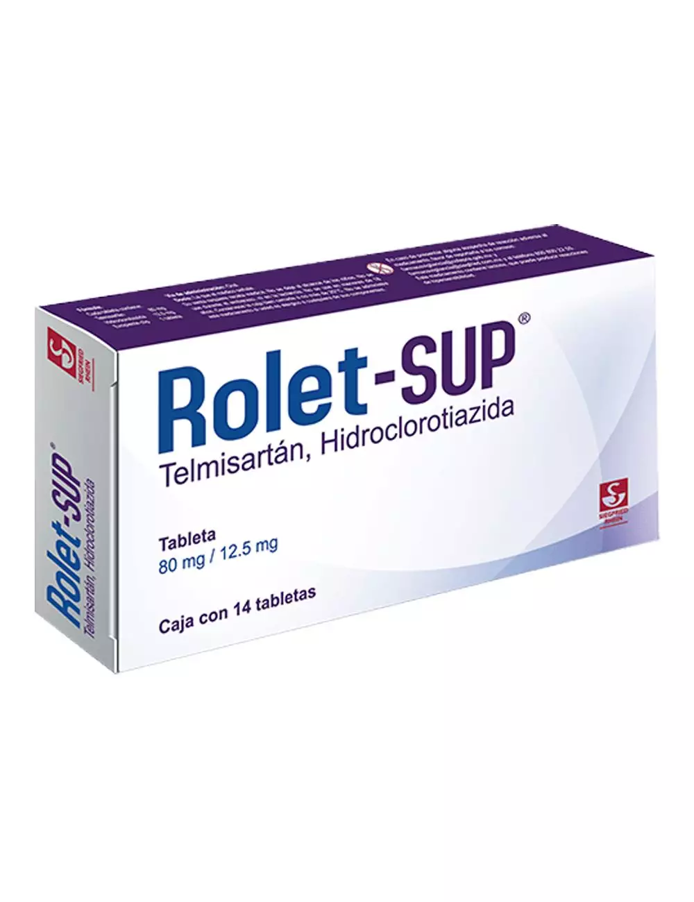 Rolet-SUP® 80mg+12.5mg - 14 tabletas | Telmisartán+Hidroclorotiazida | Siegfried Rhein