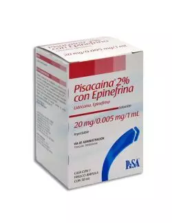 Pisacaína® 2% con Epinefrina - 1 Frasco Ámpula 50 ml | Lidocaína/Epinefrina | Pisa