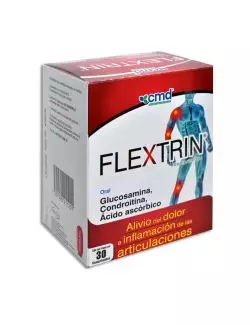 Flextrin® 300mg/200mg/25mg - 30 Comprimidos | Glucosamina + Condroitina + Ácido Ascórbico | Cmd