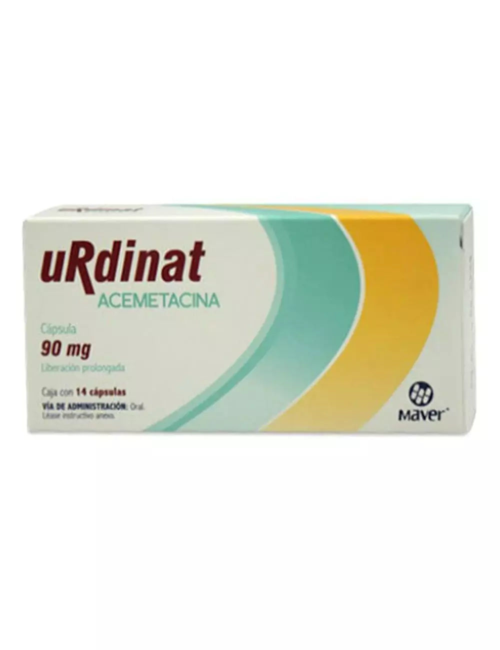 URdinat® 90mg - 14 Cápsulas Liberación Prolongada | Acemetacina | Laboratorio Maver