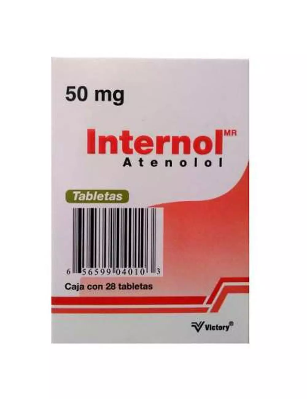 Internol® 50mg - 28 Tabletas | Atenolol | Victory Enterprises