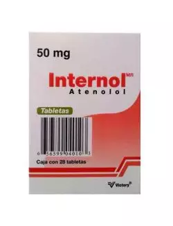 Internol® 50mg - 28 Tabletas | Atenolol | Victory Enterprises