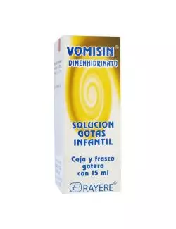 Vomisin® Solución Infantil 25mg - Frasco 15ml | Dimenhidrinato | Rayere