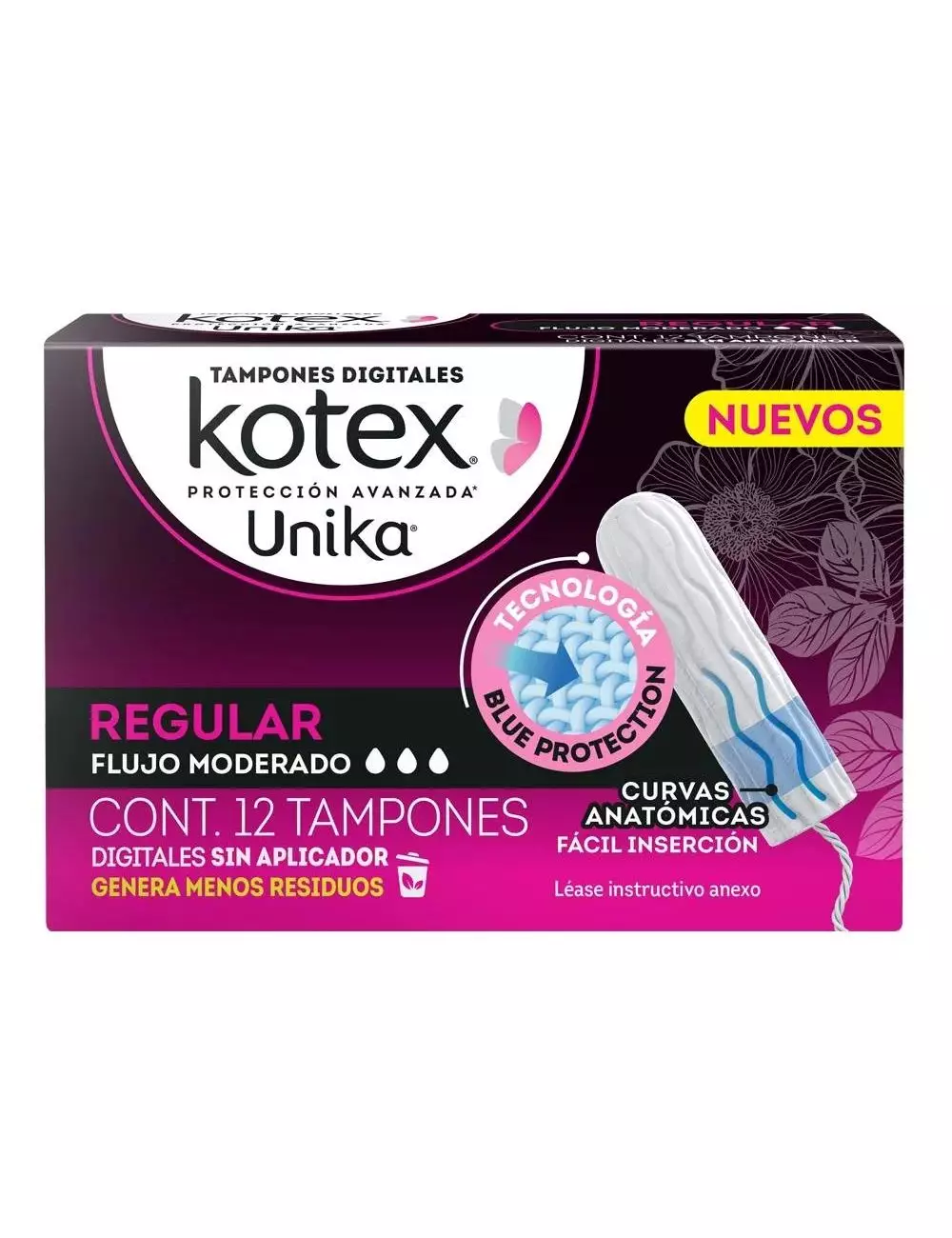 Kotex Unika Súper Plus Flujo Abundante 12 Tampones - 5550