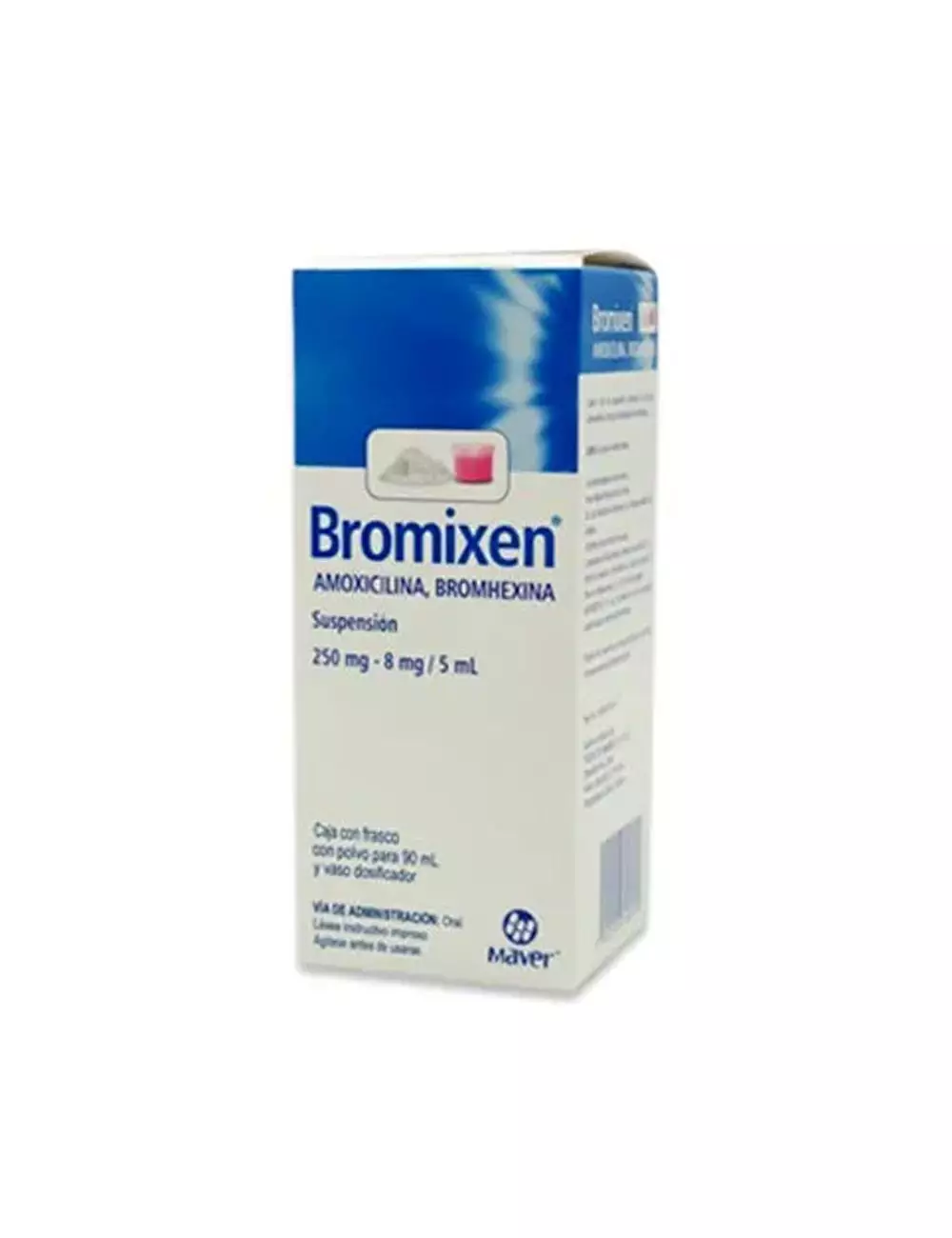 Bromixen® Suspensión 250 mg/8 mg/5 ml - Frasco 90 ml | Amoxicilina/Bromhexina | Laboratorio Maver