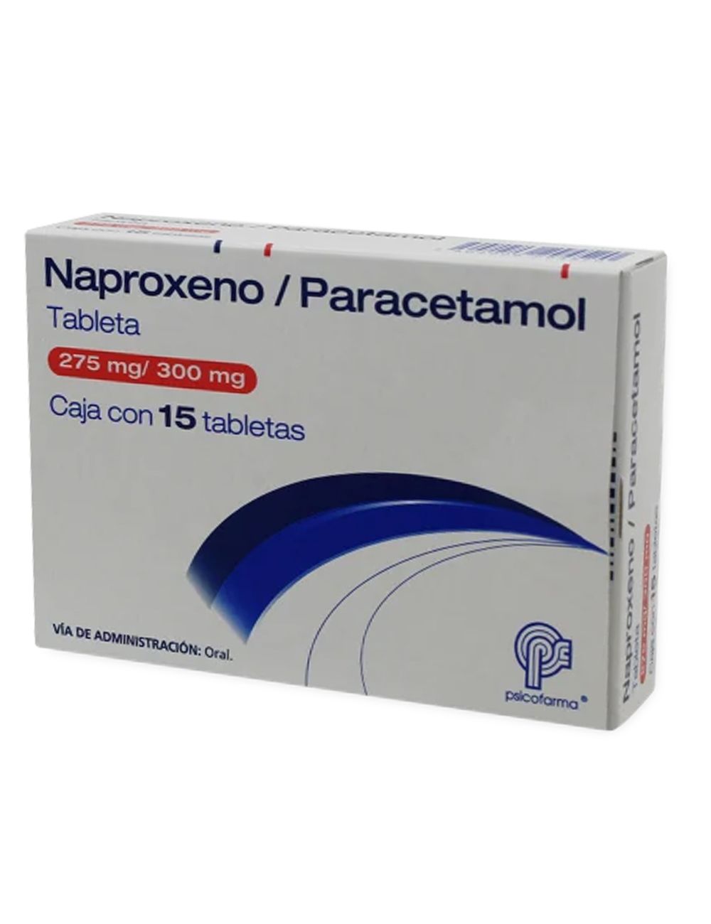Naproxeno/Paracetamol 275mg/300mg - 15 tabletas | Laboratorio Psicofarma