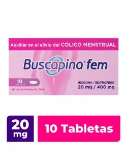 Buscapina Fem Auxiliar en el Alivio del Cólico Menstrual 10 tabletas