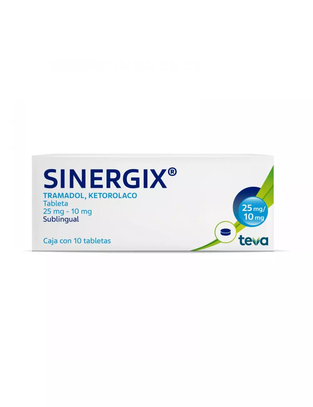 Sinergix 25 mg/10 mg Caja Con 10 Tabletas Sublinguales