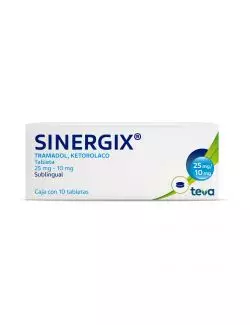 Sinergix 25 mg/10 mg Caja Con 10 Tabletas Sublinguales