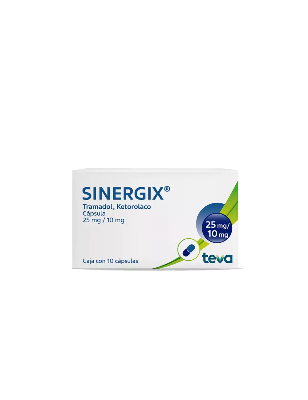 Sinergix 25 mg/10 mg Caja Con 10 Cápsulas