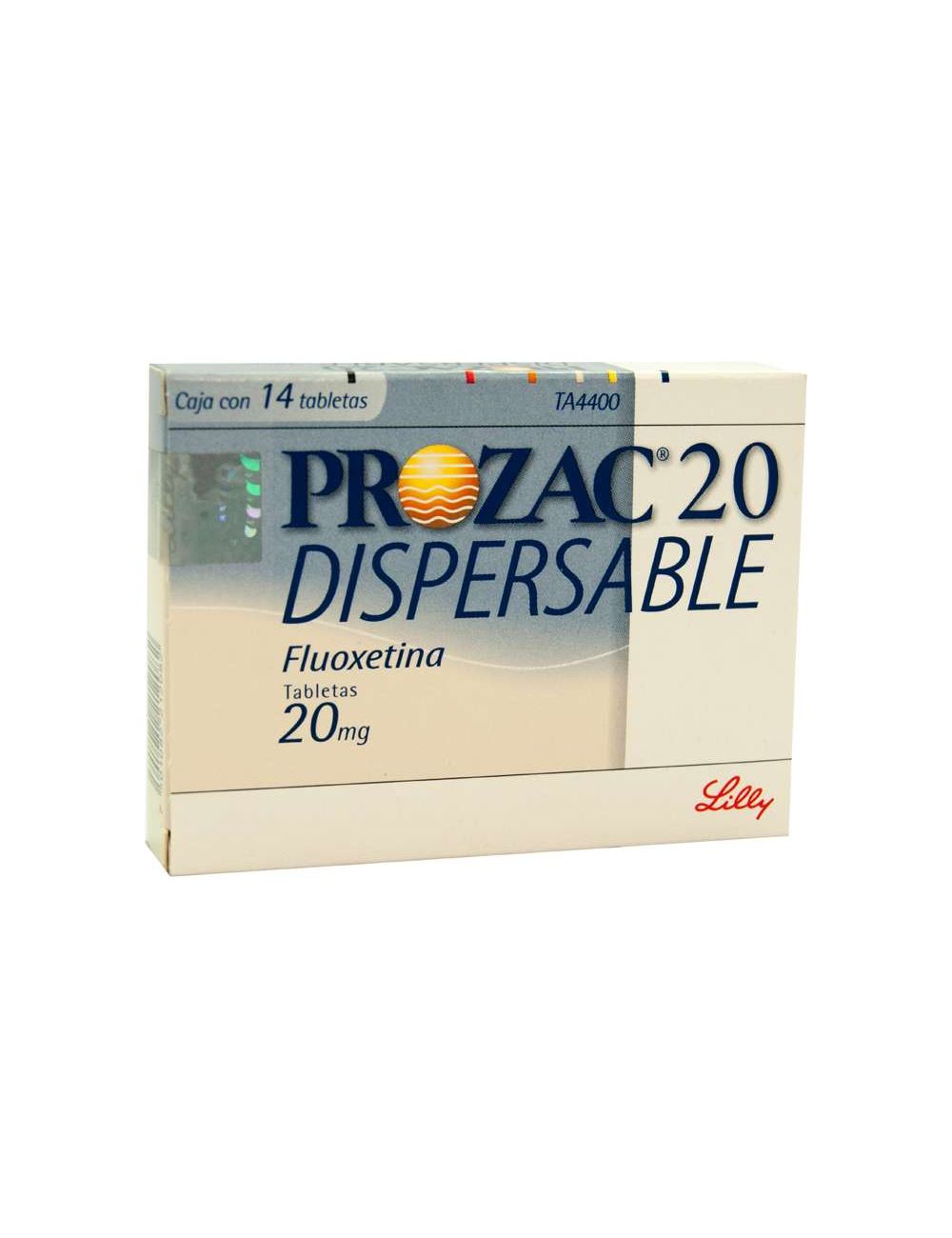 Prozac 20 Dispersable 20 mg Caja Con 14 Tabletas