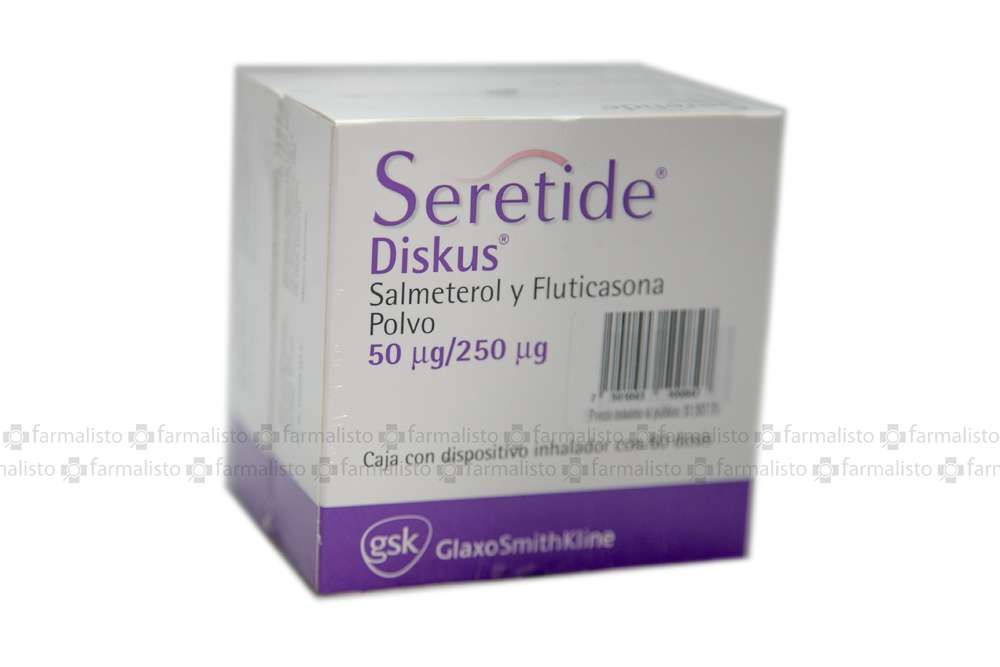 Seretide Diskus 50mcg/250mcg Caja Con Dispositivo Inhalador Con 60 Dosis - 2x1