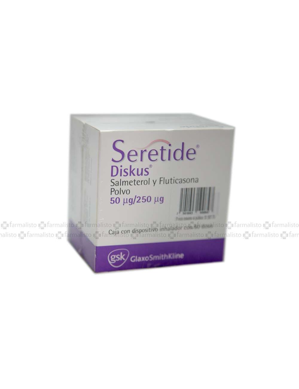 Seretide Diskus 50mcg/250mcg Caja Con Dispositivo Inhalador Con 60 Dosis - 2x1