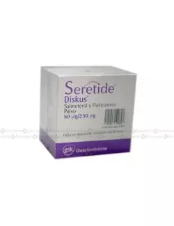 Seretide® Diskus® 50 mg/250 mg (Salmeterol/Fluticasona) - 1 Inhalador, 60 Dosis - Laboratorio GlaxoSmithKline