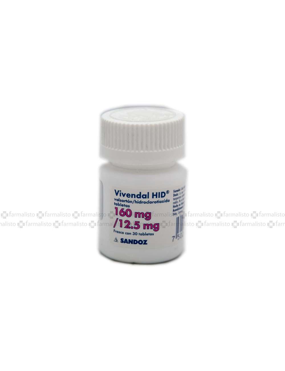 Vivendal HID 160 mg / 12.5 mg Frasco Con 30 Tabletas