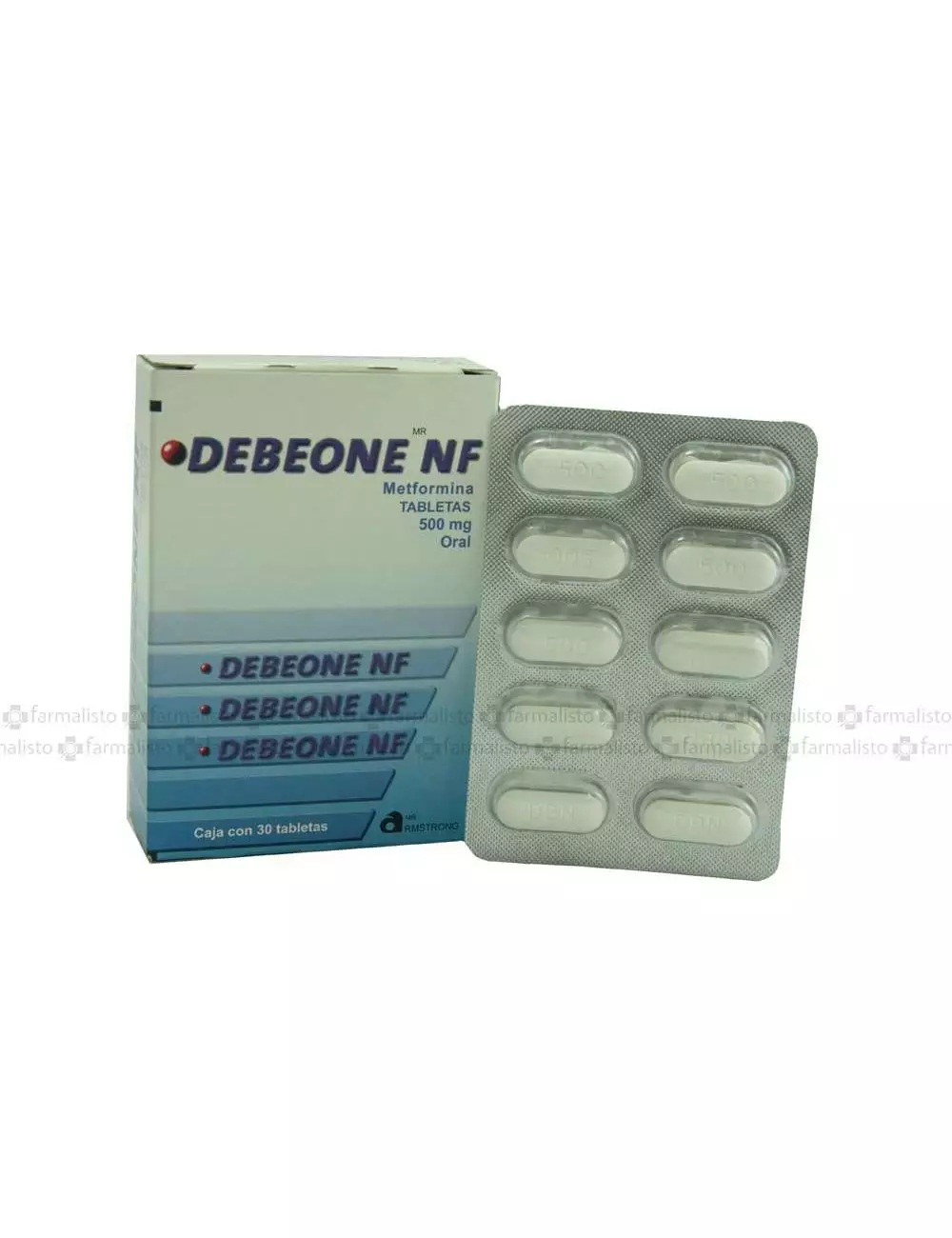 Debeone NF 500mg Caja Con 30 Tabletas