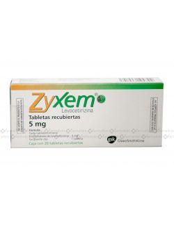 Zyxem 5mg Caja Con 20 Tabletas Recubiertas