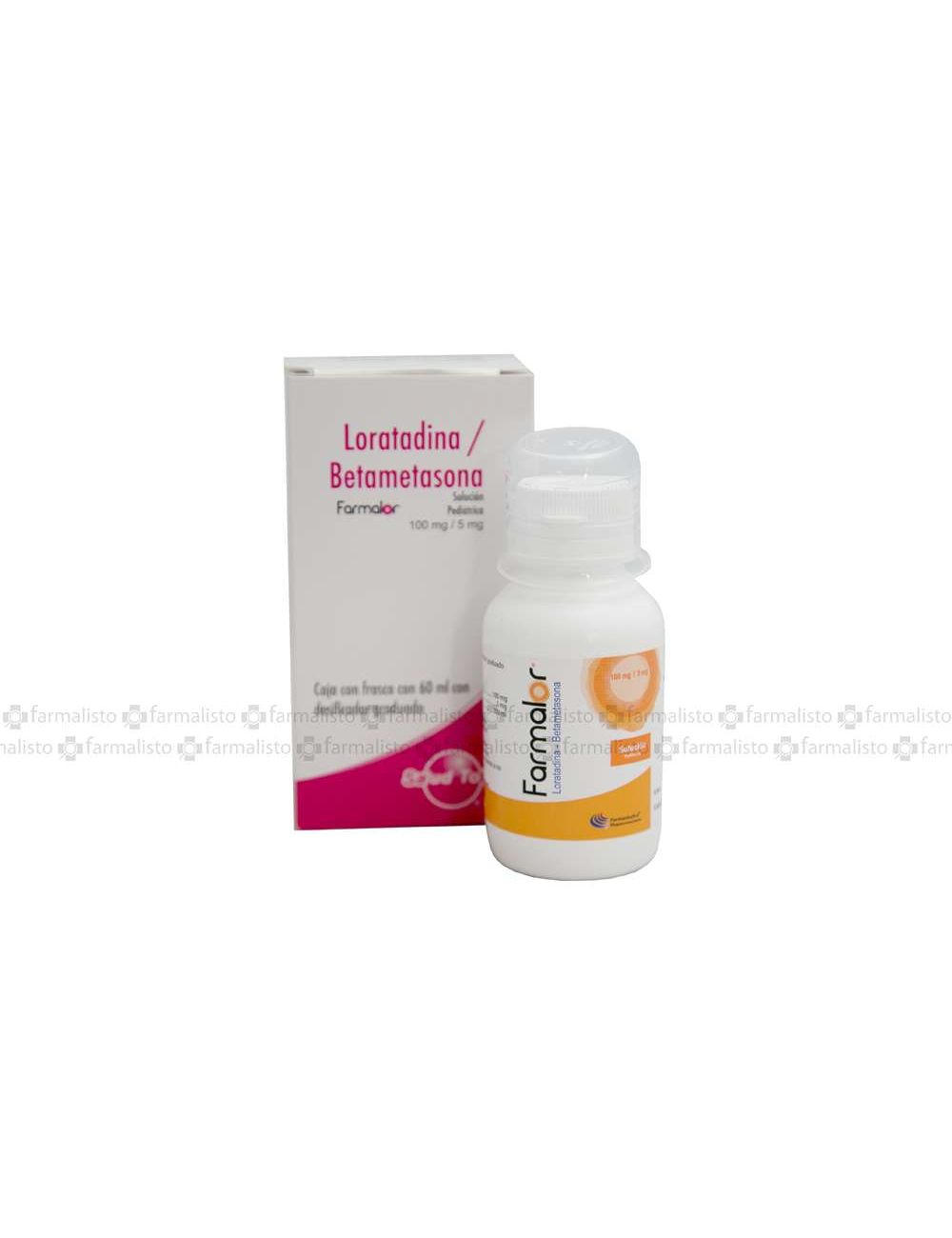 Loratadina/ Betametasona Solución 100 mg/ 5 mg Caja Con Frasco Con 60 mL