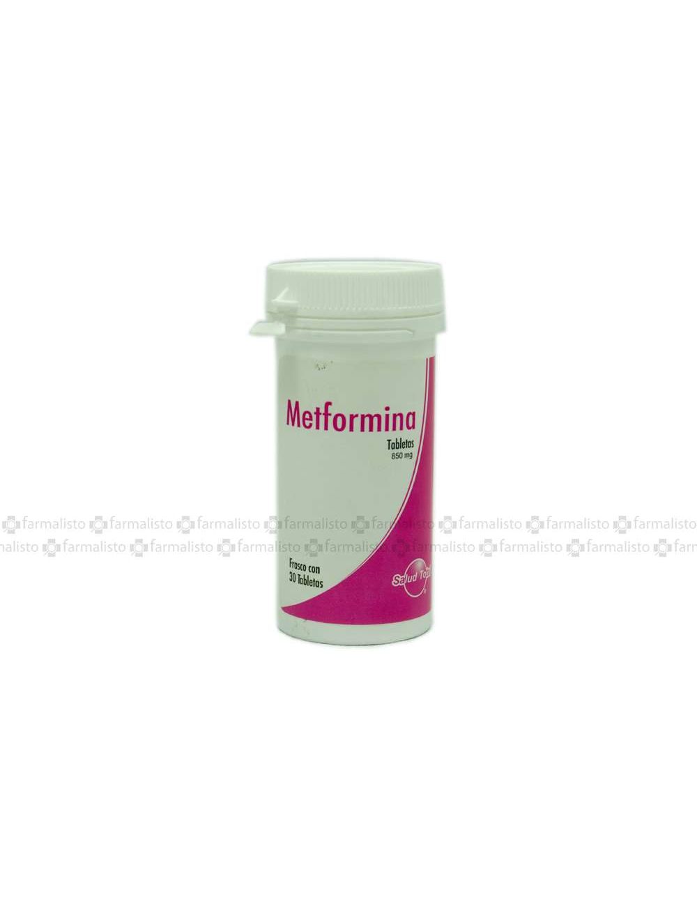 Metformina 850 mg Frasco Con 30 Tabletas