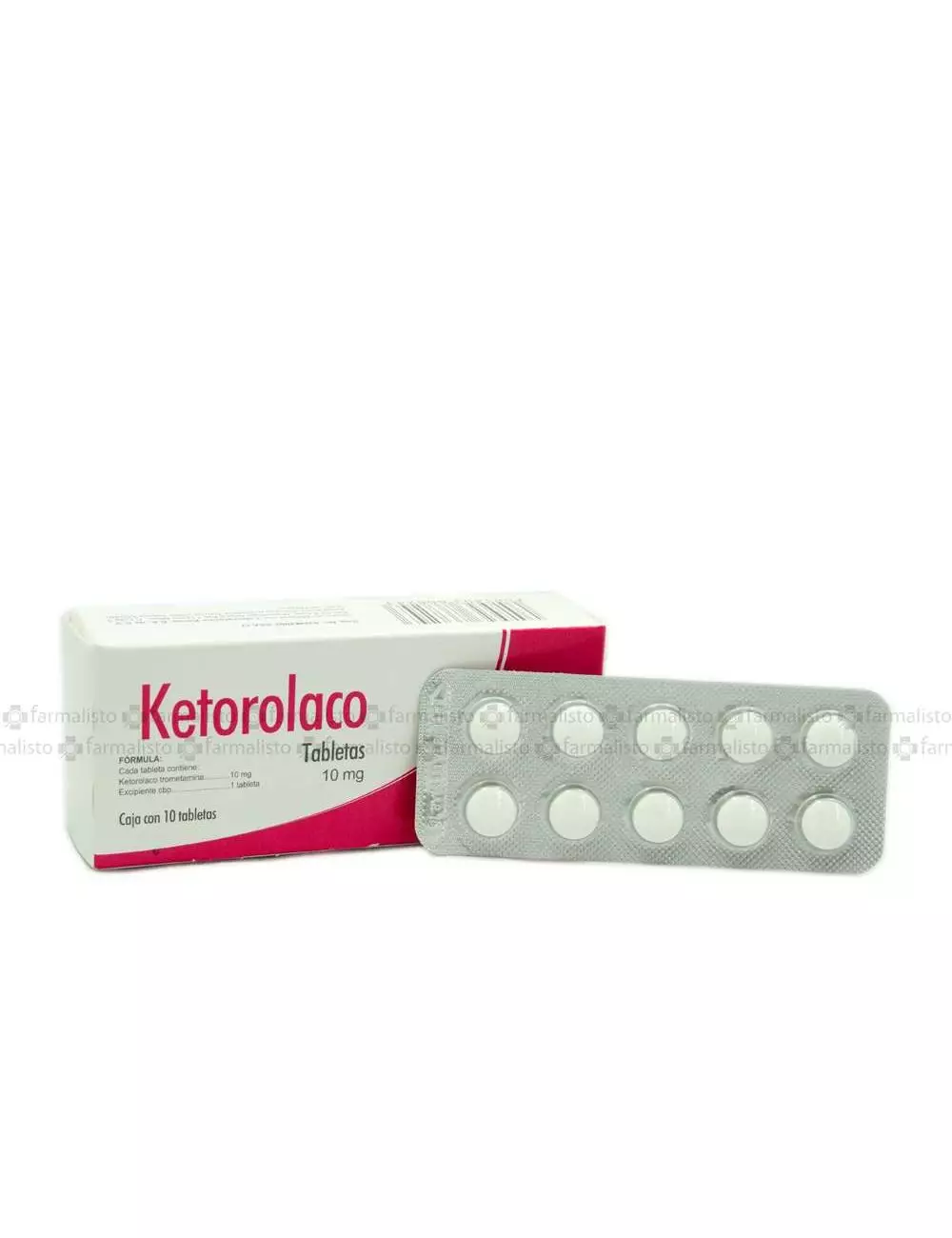 Precio Ketorolaco 10 mg con 10 tabletas | Farmalisto MX