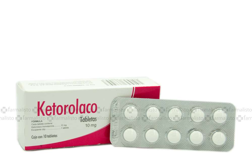 Precio Ketorolaco 10 mg con 10 tabletas | Farmalisto MX