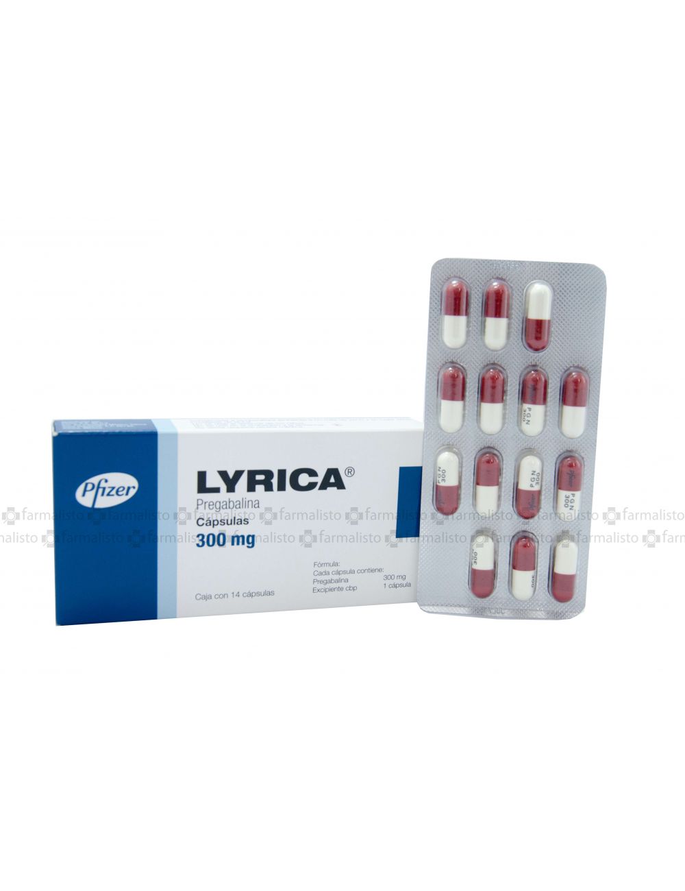 Lyrica 300 mg Caja Con 14 Cápsulas