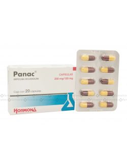 Panac 250 mg / 125 mg Caja Con 20 Cápsulas –RX2