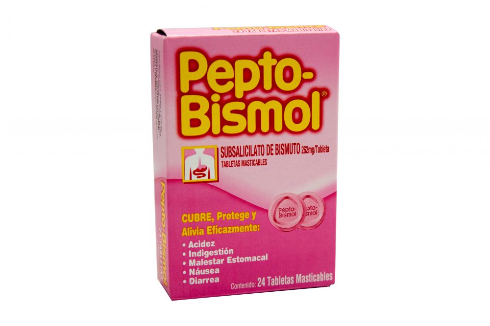 Pepto Bismol  262 mg Caja Con 24 Tabletas Masticables
