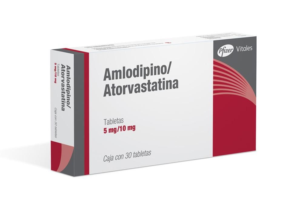 Amlodipino / Atorvastatina 5 mg / 10 mg Caja Con 30 Tabletas