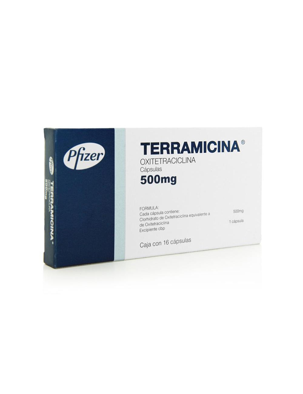 Terramicina 500 mg Caja Con 16 Cápsulas - RX2 Terramicina 500 mg Caja Con 16 Cápsulas - RX2