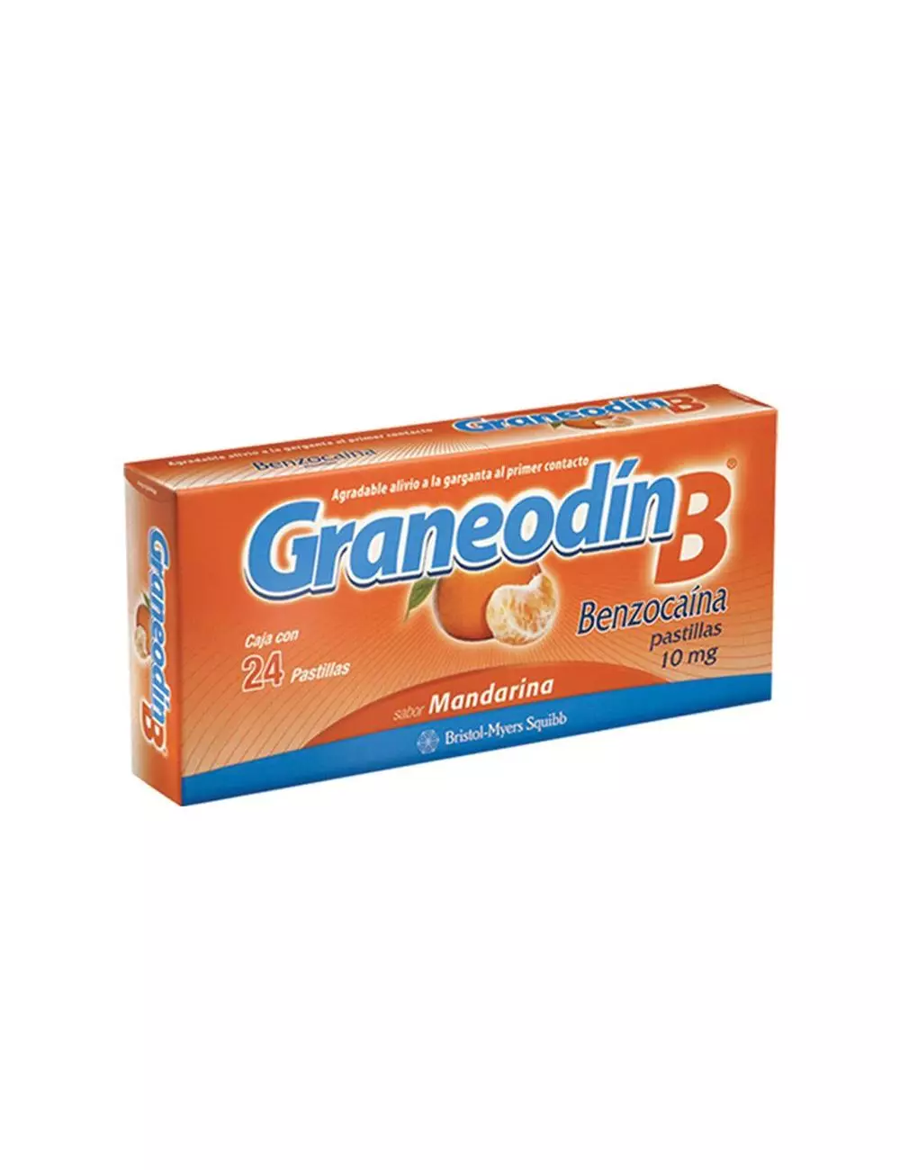 Graneodín-B 10 mg Sabor A Mandarina Caja Con 24 Pastillas