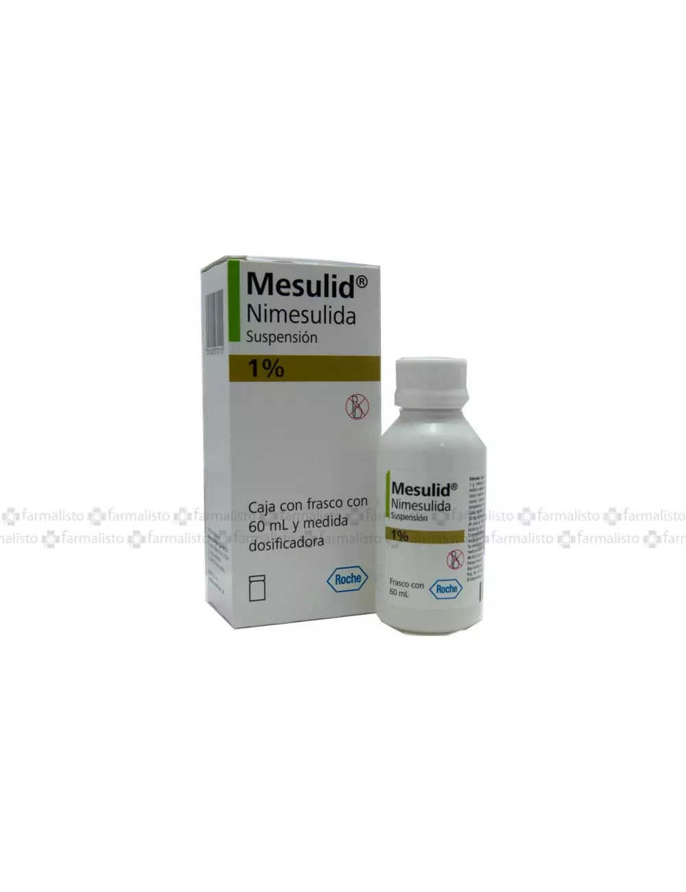 Mesulid 1% Caja Con Un Frasco Con 60 mL