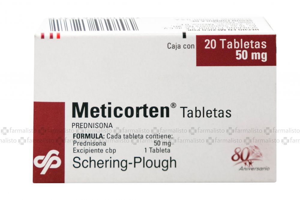 No Meticorten 50 mg Caja Con 20 Tabletas