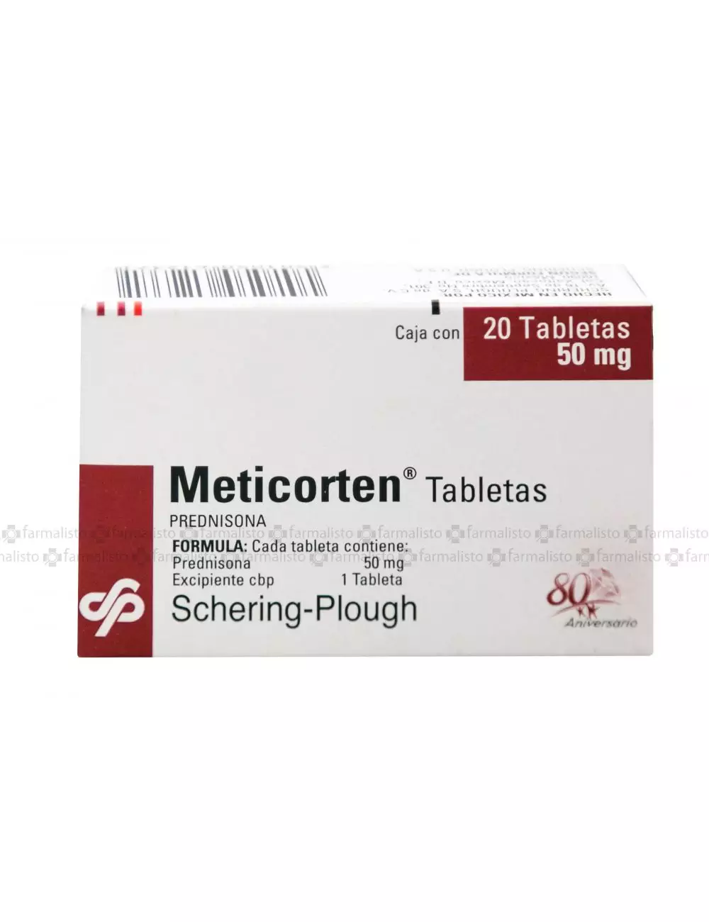 No Meticorten 50 mg Caja Con 20 Tabletas