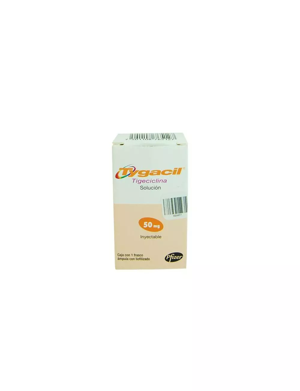 Tygacil® 50 mg (Tigeciclina) - 1 Frasco Ámpula - Pfizer RX2