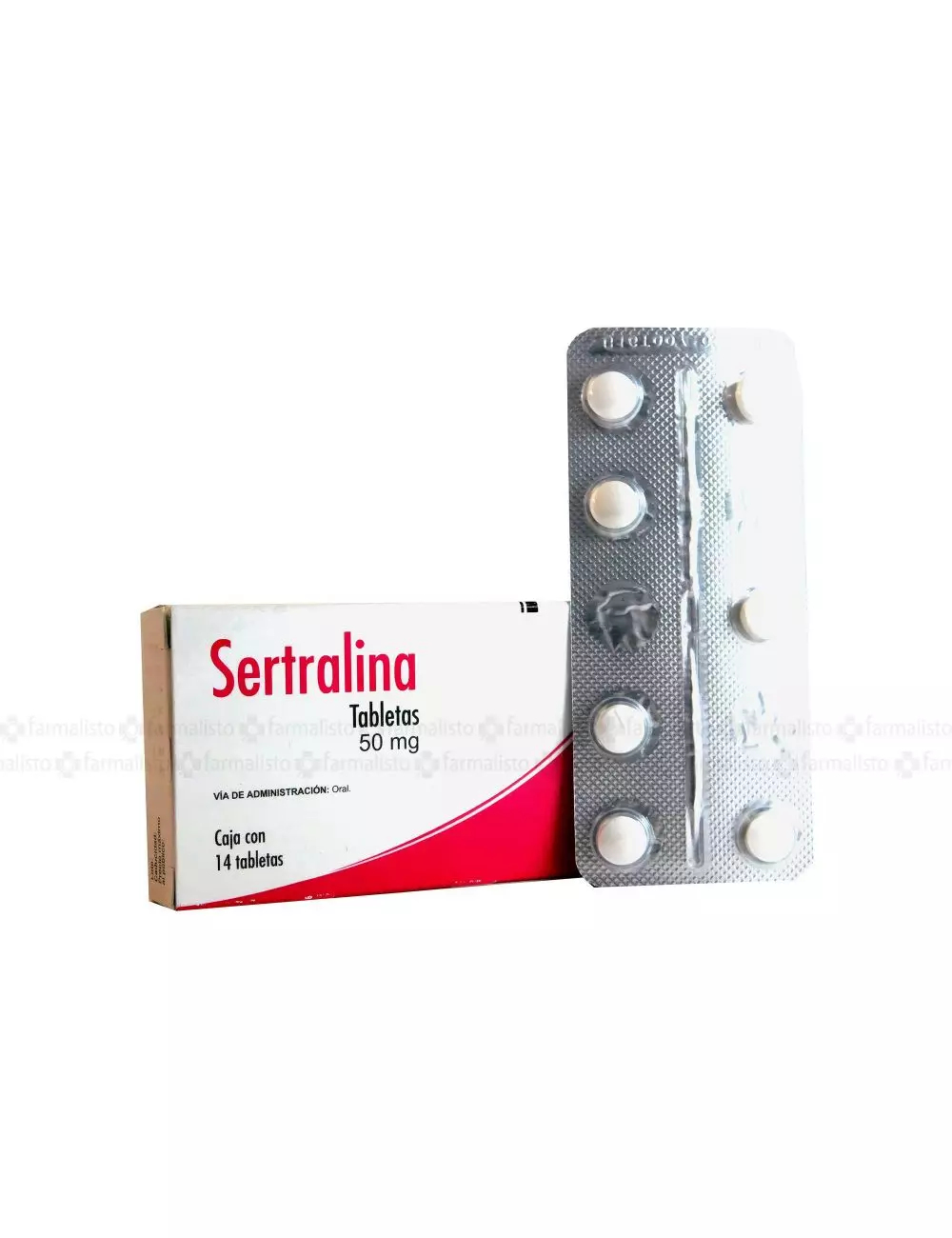 Precio Sertralina 50 mg con 14 tabletas | Farmalisto MX