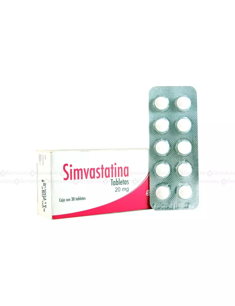 Simvastatina 20 mg Caja Con 30 Tabletas SDT