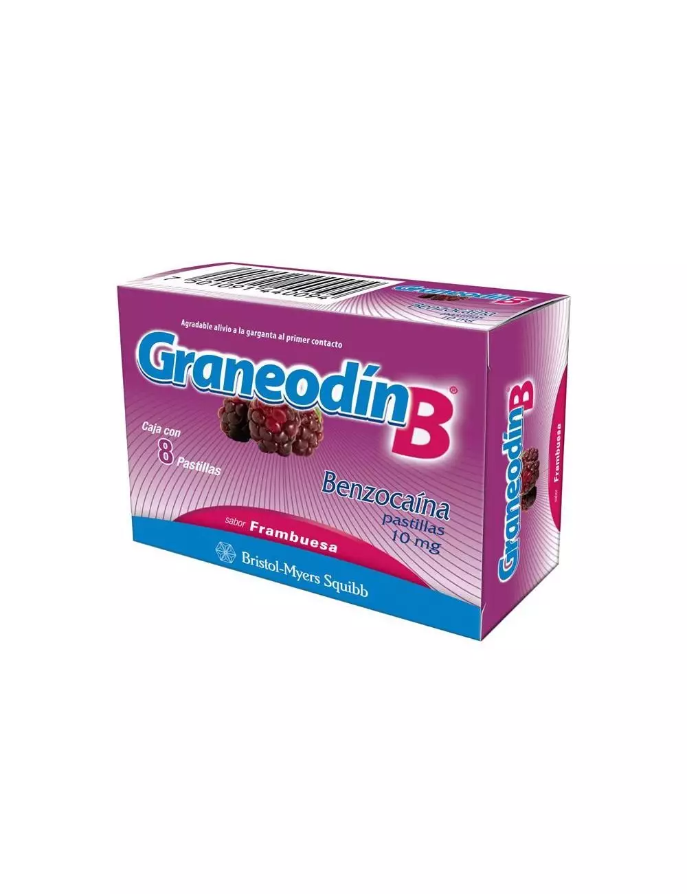 Graneodin B 10 mg Sabor Frambuesa Caja Con 8 Pastillas