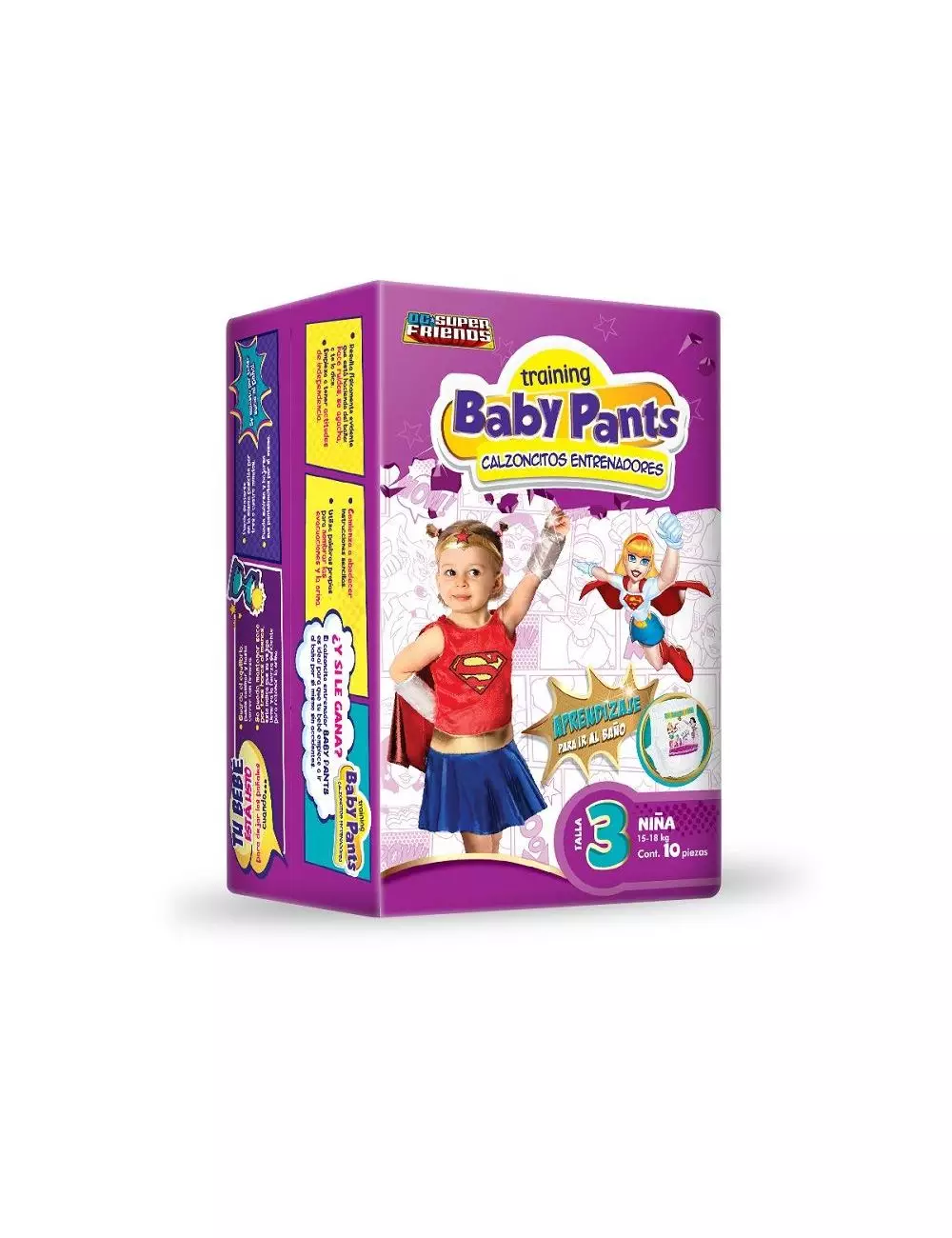 Baby Pants Calzón Entrenador Niña Talla 3 Bolsa Con 10 Piezas