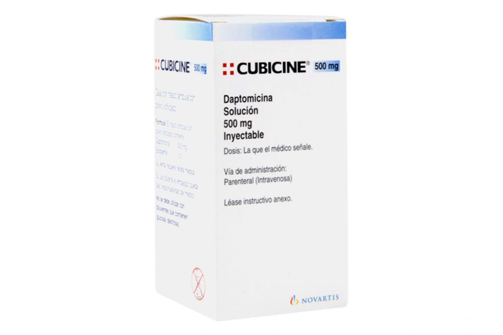 NO - Cubicine Solución 500 mg Inyectable Caja con un vial  RX2 RX3