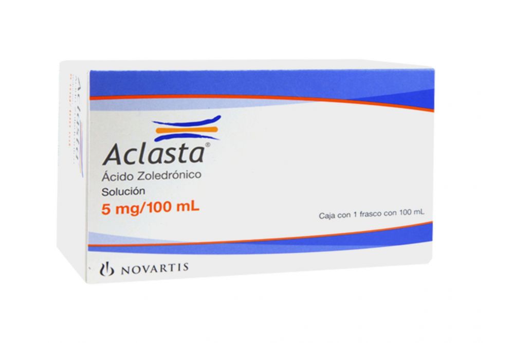 Aclasta Solución 5 mg Caja Con Frasco Con 100 mL