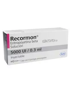 Recormon® 5000 UI/0.3 ml (Eritropoyetina beta) - Caja con 6 jeringas precargadas | Roche - RX3