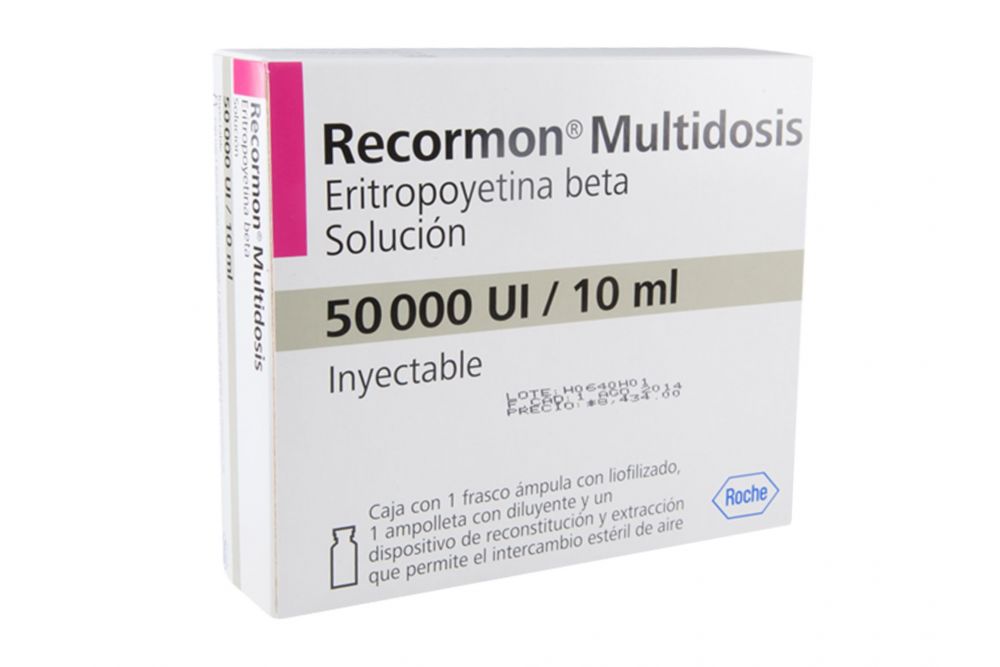 Recormon Multidosis Solución 50000UI/10mL inyectable Caja Con Frasco Ámpula - RX3