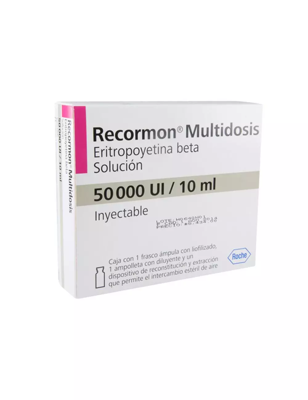 Recormon® Multidosis 50000 UI (Eritropoyetina beta) - Caja con 1 frasco ámpula | Roche - RX3