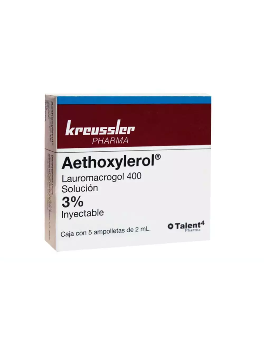 Aethoxylerol® 0.03 - (Lauromacrogol) - Caja con 5 Ampolletas de 2 ml - Talent 4 Pharma