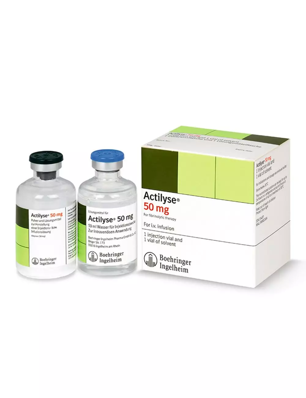 Actilyse 50 mg Caja Con 2 Frascos Ámpula