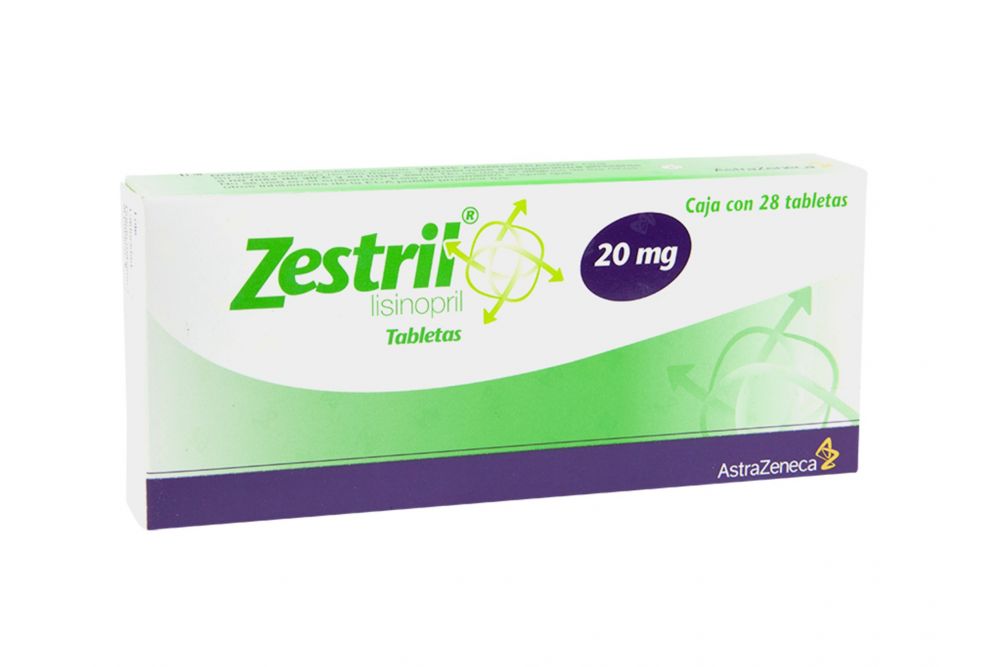 Zestril 20 mg Caja Con 28 Tabletas